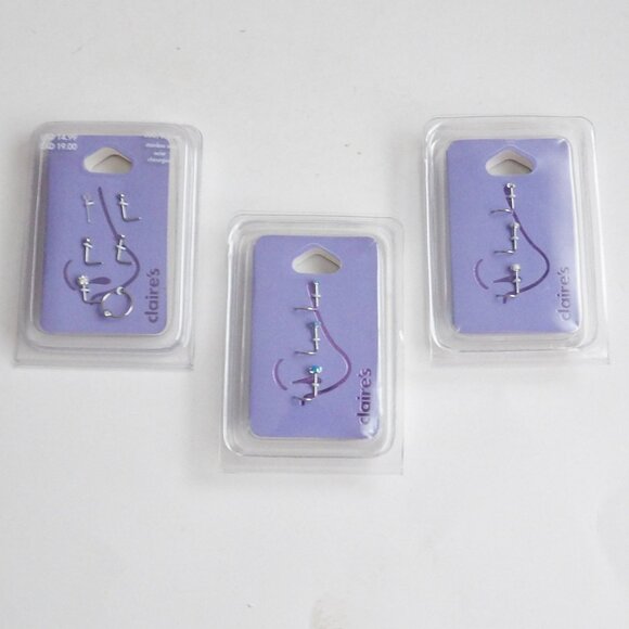 Claire's Bundle of 3 Packages Stainless Steel Nose Jewelry Mostly Studs - Picture 13 of 13